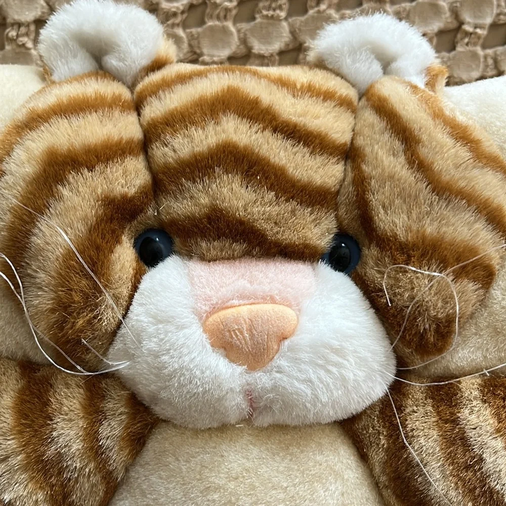 Vintage 1998 T.W.I.E. Tabby Cat and Red Panda Pillow Set‎ of 2